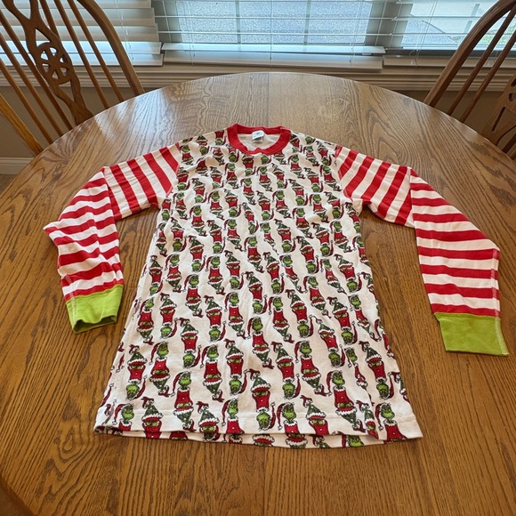 Hanna Andersson Other - Hanna Andersson Grinch Stripe Organic Cotton Pajama Top Long John Adults M